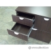 Espresso 4 Drawer Double Wide Pedestal File Cabinet, Locking